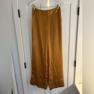 Gold/ light copper wide leg pants, size medium, never worn
